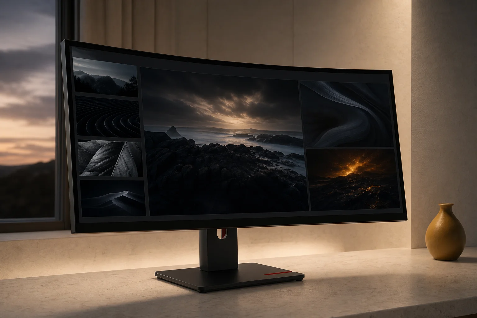 Lenovo ThinkVision T34WD-40を暮らしの中で使うイメージ