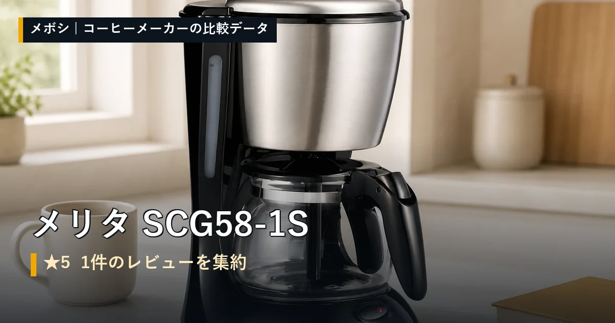 メリタ SCG58-1Sのレビューデータまとめ