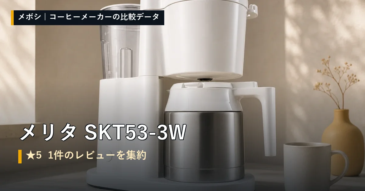 メリタ SKT53-3Wのレビューデータまとめ
