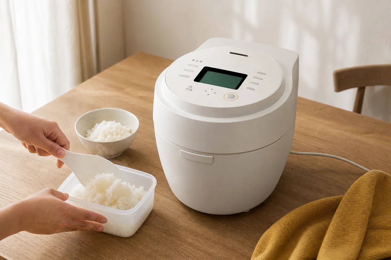 三菱電機 NJ-BW10G-Wの設置まわりを確認するイメージ