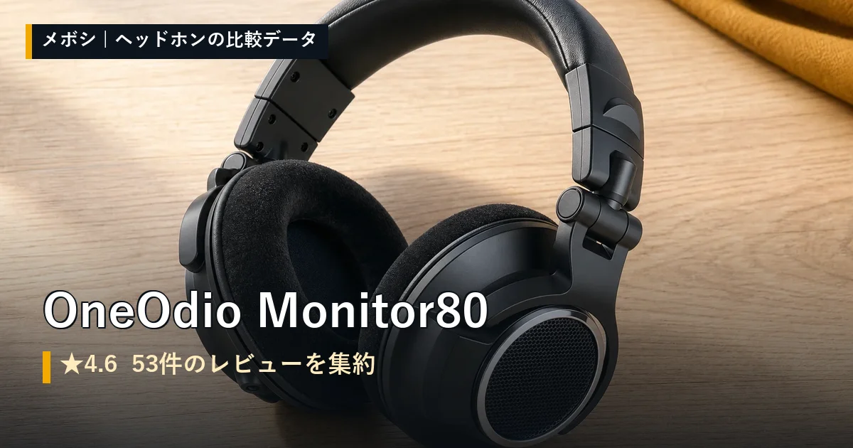 OneOdio Monitor80のレビューデータまとめ