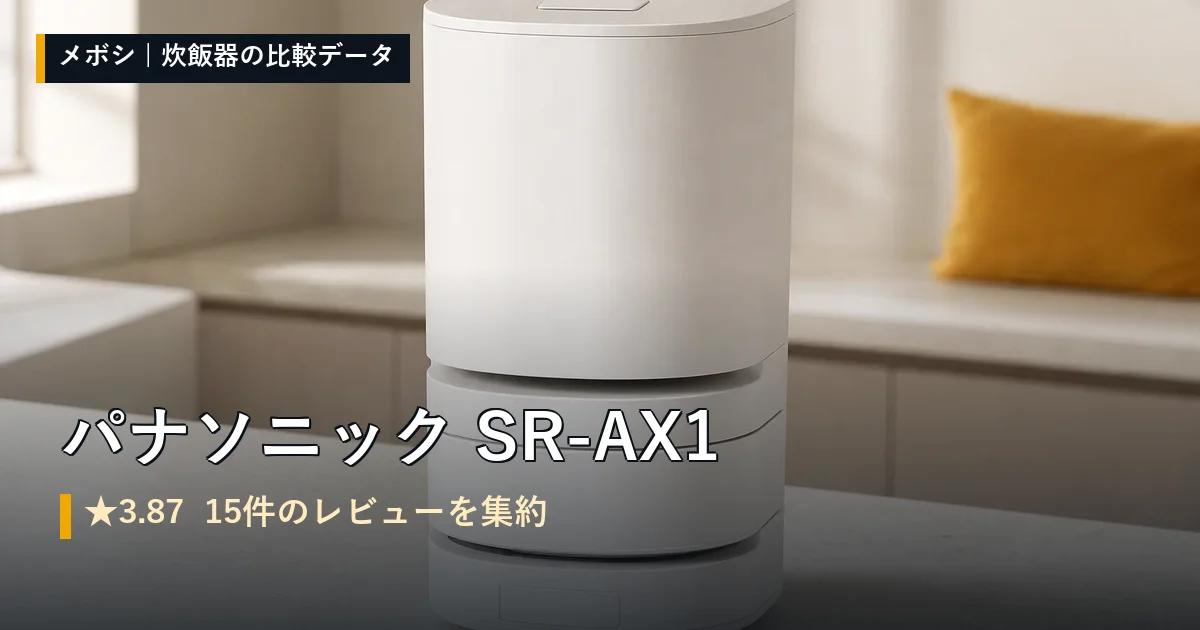 パナソニック SR-AX1のレビューデータまとめ