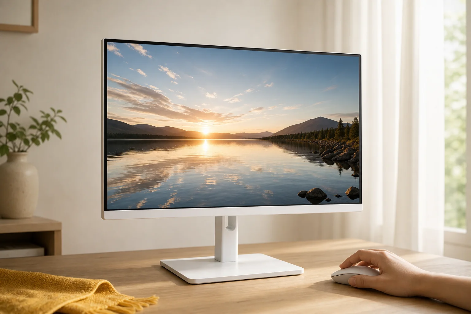 Philips 24E1N1200AW/11の設置まわりを確認するイメージ