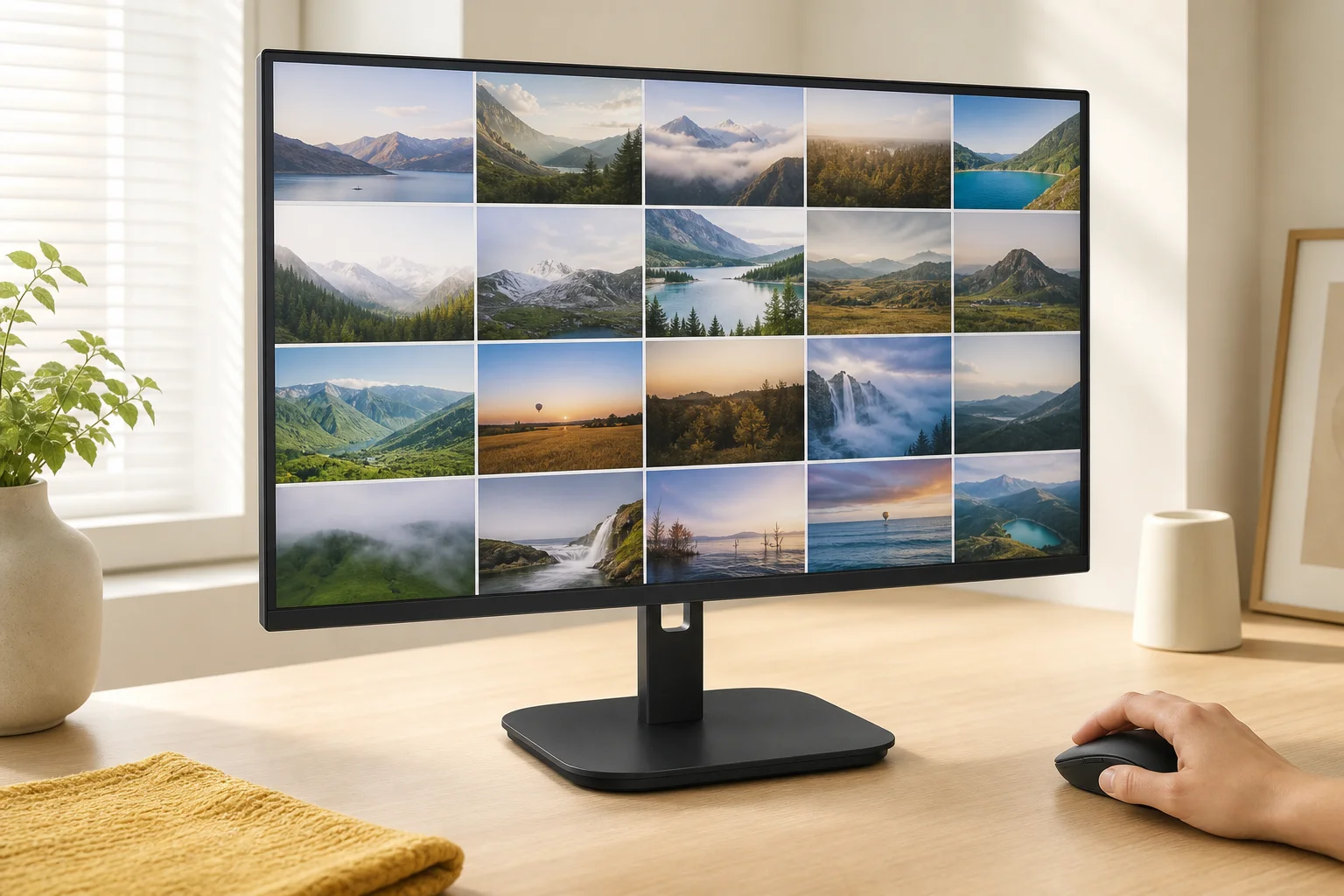 Philips 27E1N2100A/11の設置まわりを確認するイメージ