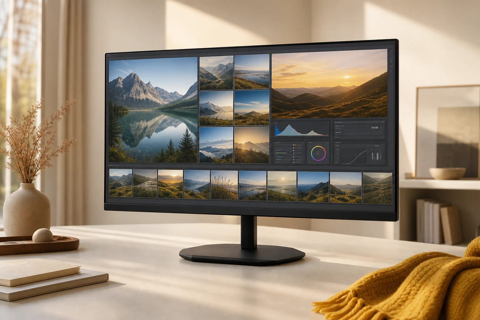 Philips 32E1N3100LA/11の設置まわりを確認するイメージ