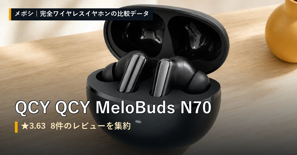 QCY QCY MeloBuds N70のレビューデータまとめ