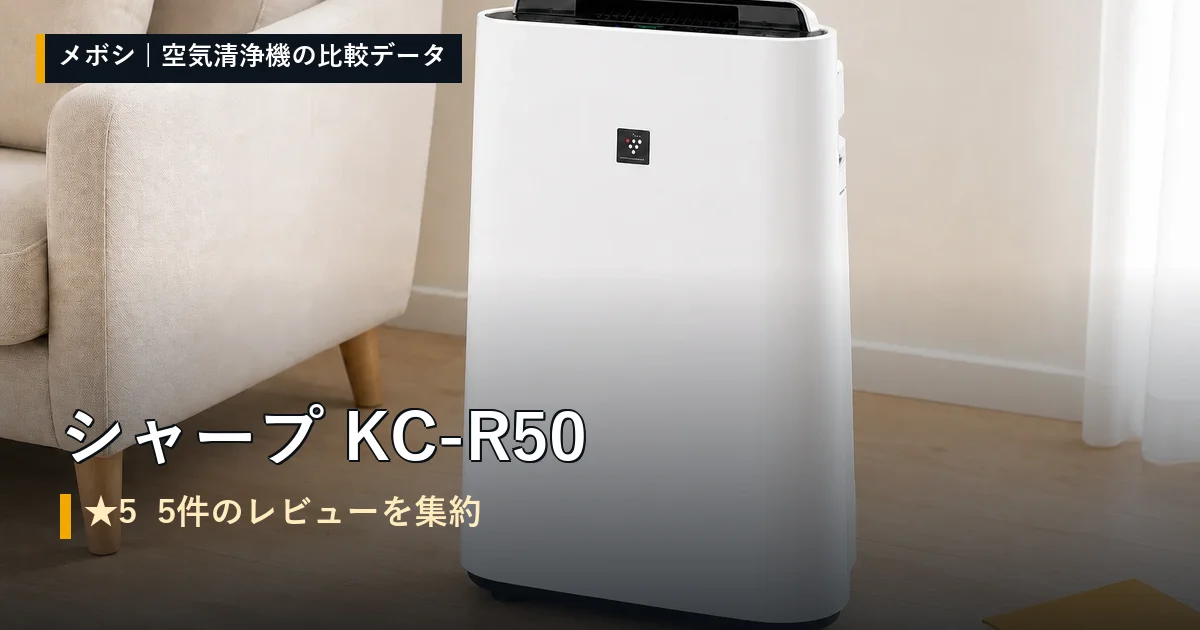 シャープ KC-R50のレビューデータまとめ