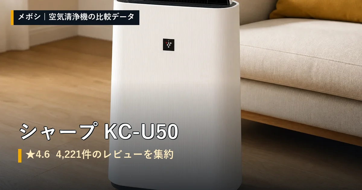 シャープ KC-U50のレビューデータまとめ