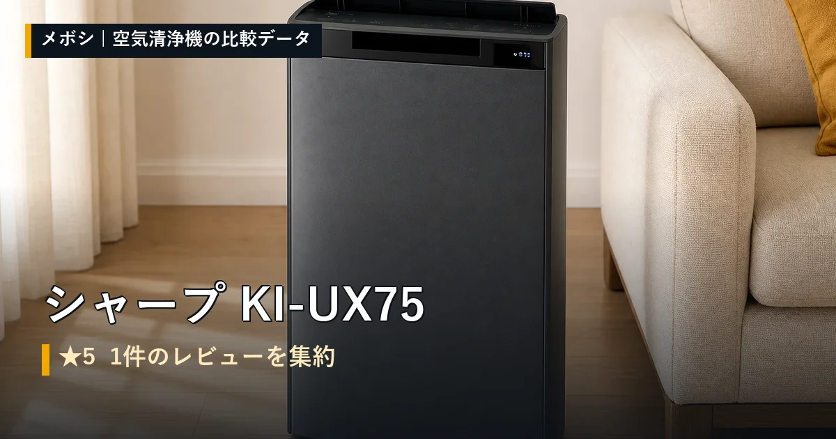 シャープ KI-UX75のレビューデータまとめ