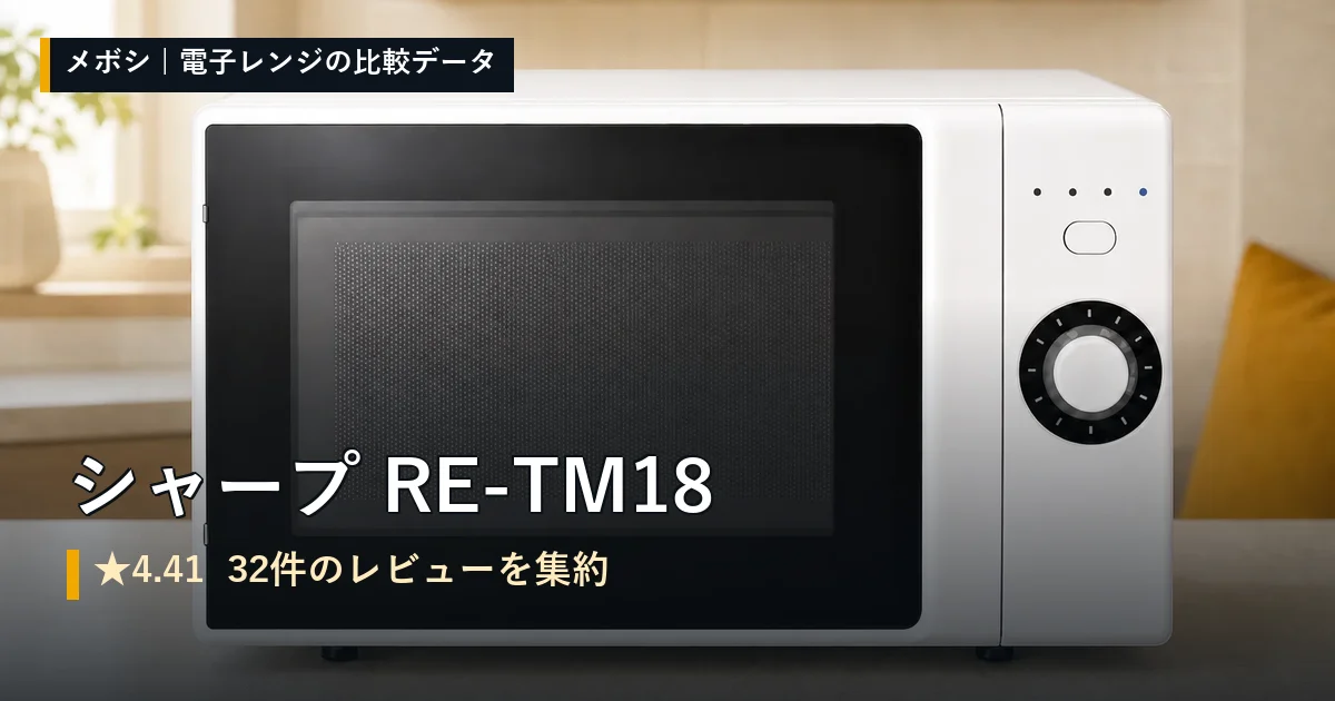 シャープ RE-TM18のレビューデータまとめ
