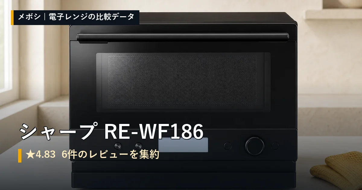 シャープ RE-WF186のレビューデータまとめ