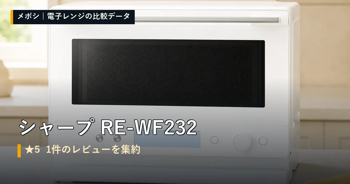 シャープ RE-WF232のレビューデータまとめ