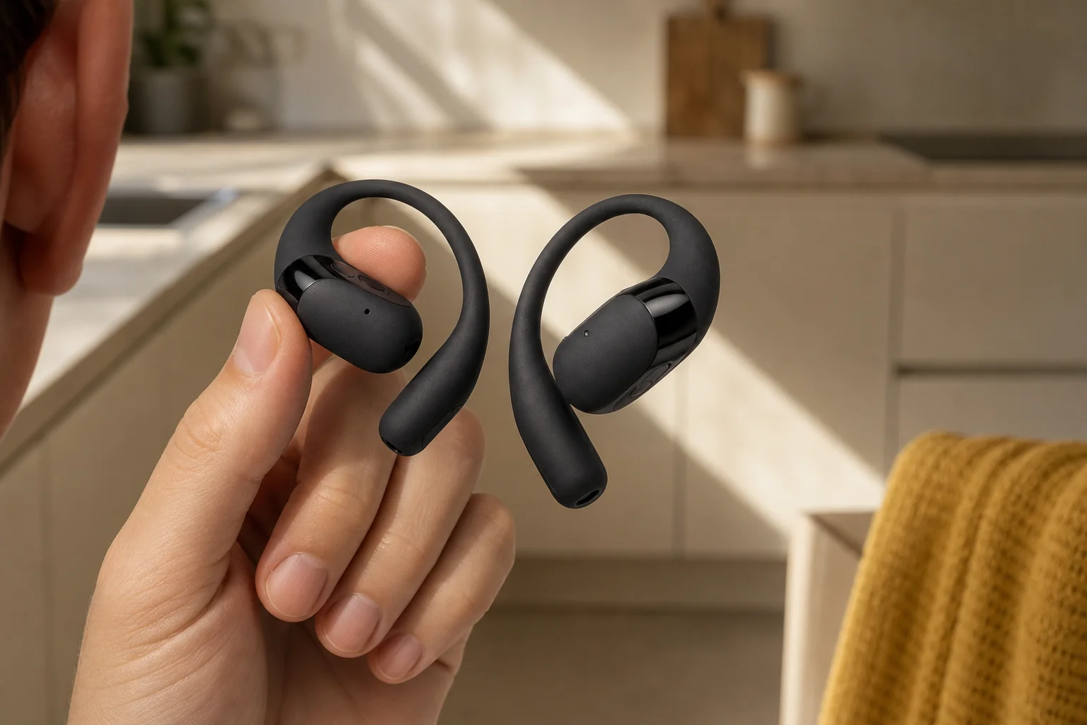 Shokz SKZ-EP-000045を暮らしの中で使うイメージ