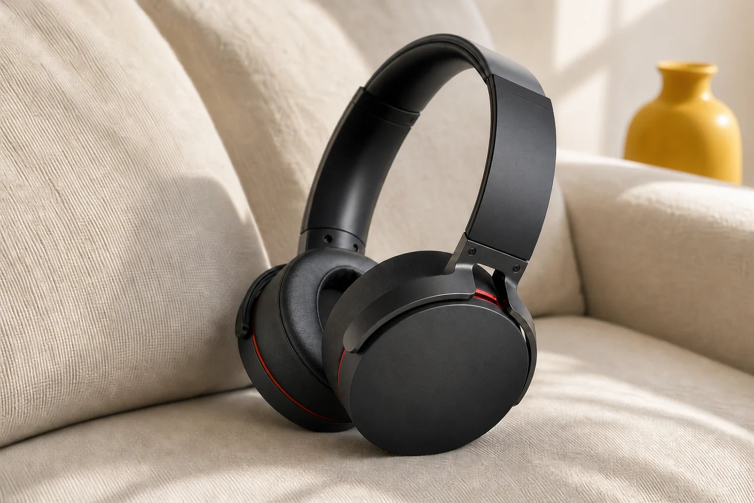ソニー MDR-XB950BTの設置まわりを確認するイメージ