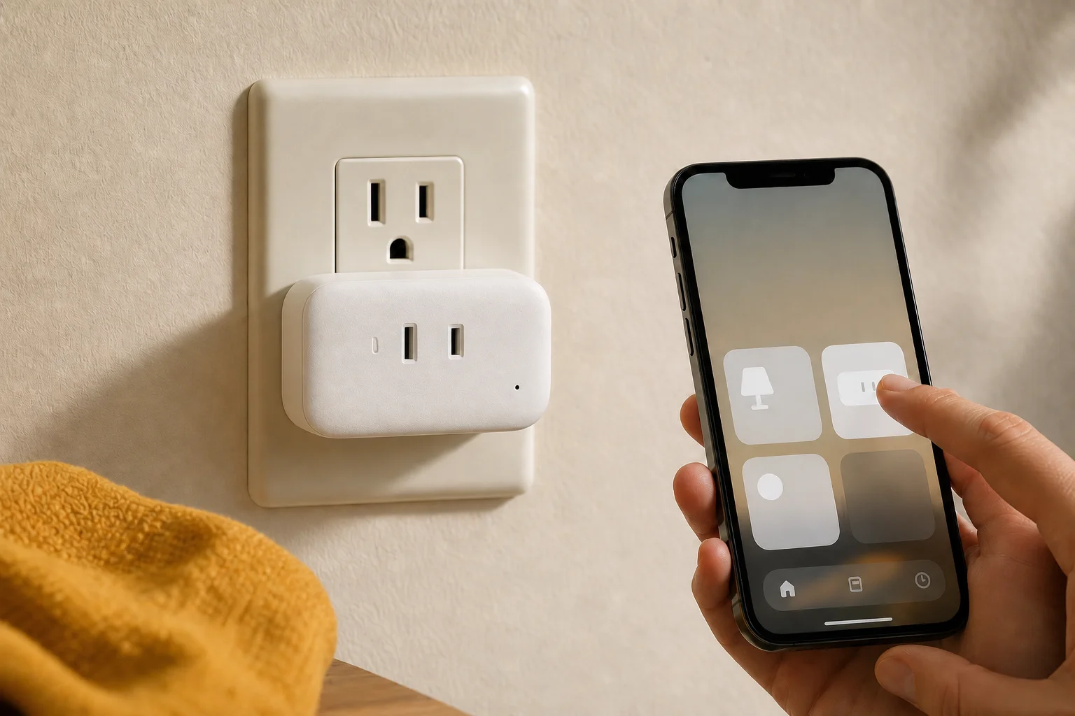 SwitchBot SwitchBotプラグミニ HomeKit対応 W2001を暮らしの中で使うイメージ