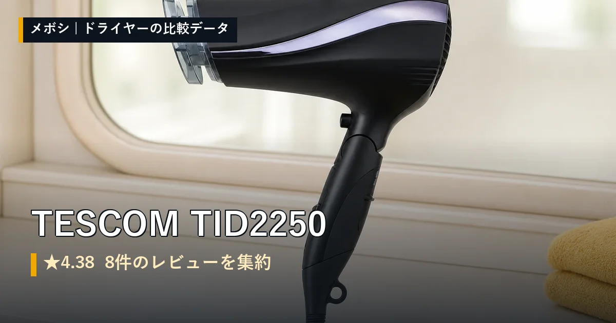 TESCOM TID2250のレビューデータまとめ