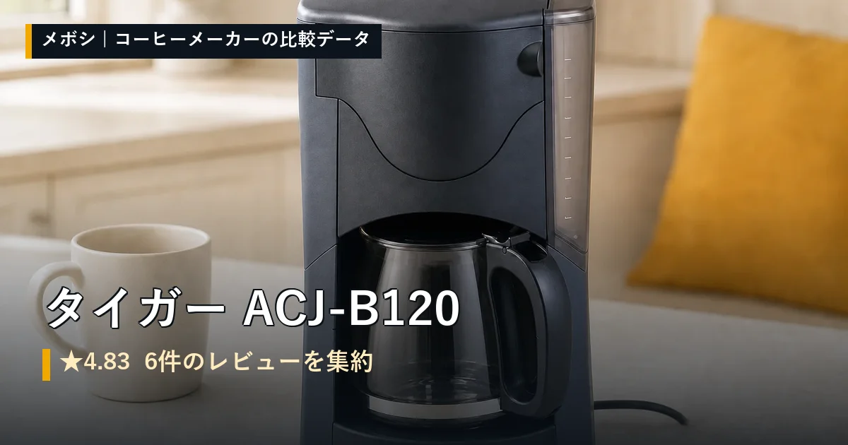 タイガー ACJ-B120のレビューデータまとめ