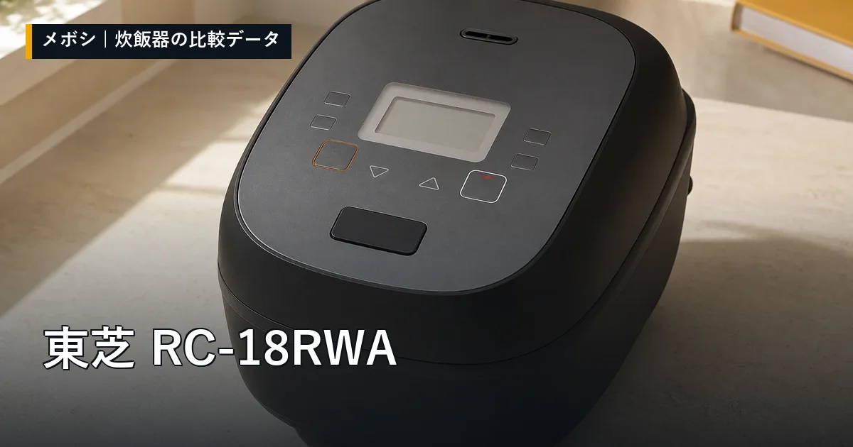 東芝 RC-18RWAのレビューデータまとめ