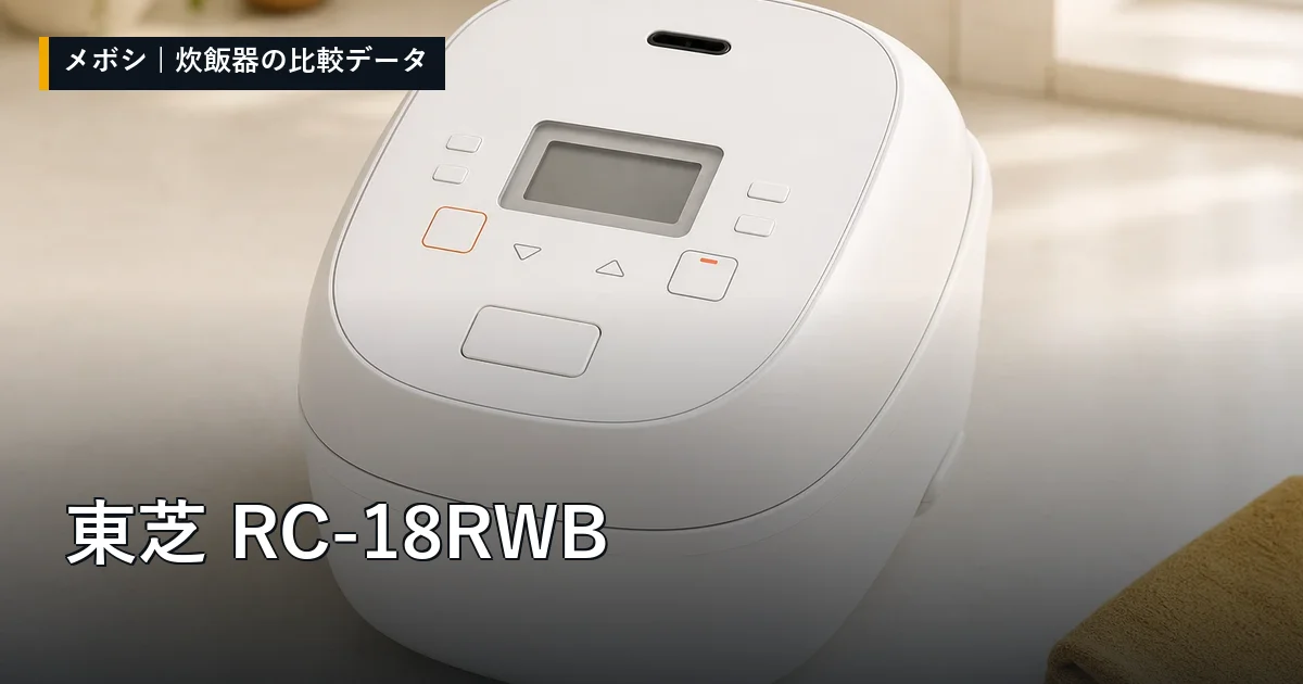 東芝 RC-18RWBのレビューデータまとめ