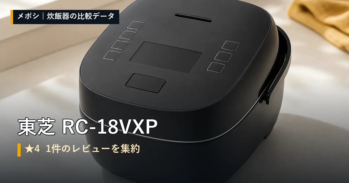 東芝 RC-18VXPのレビューデータまとめ
