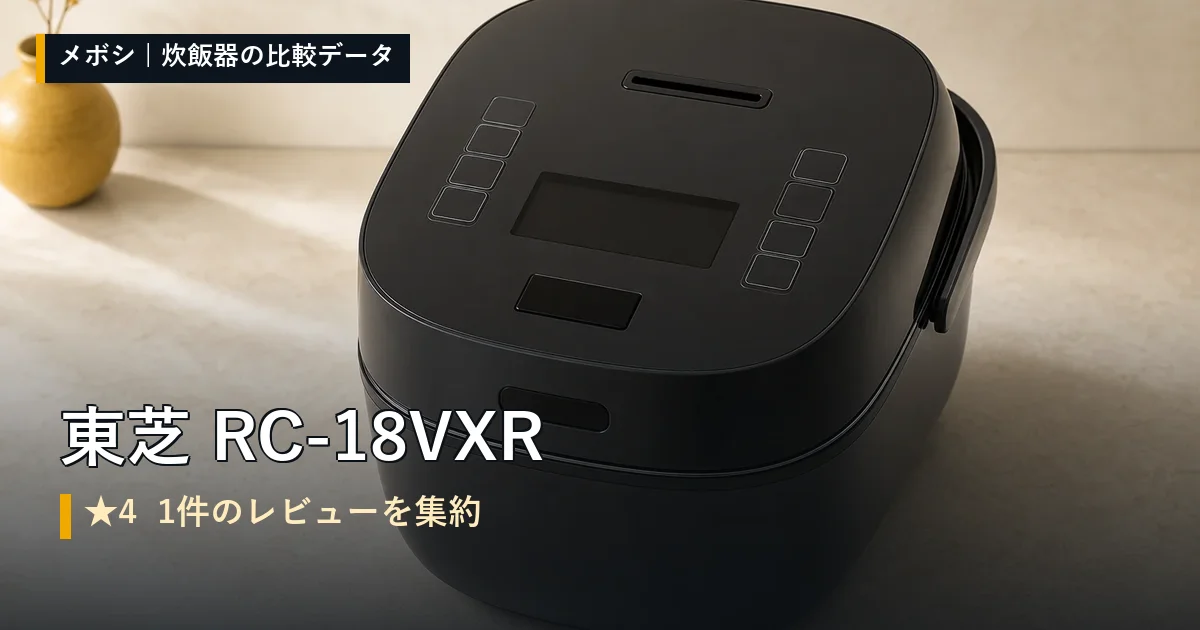 東芝 RC-18VXRのレビューデータまとめ