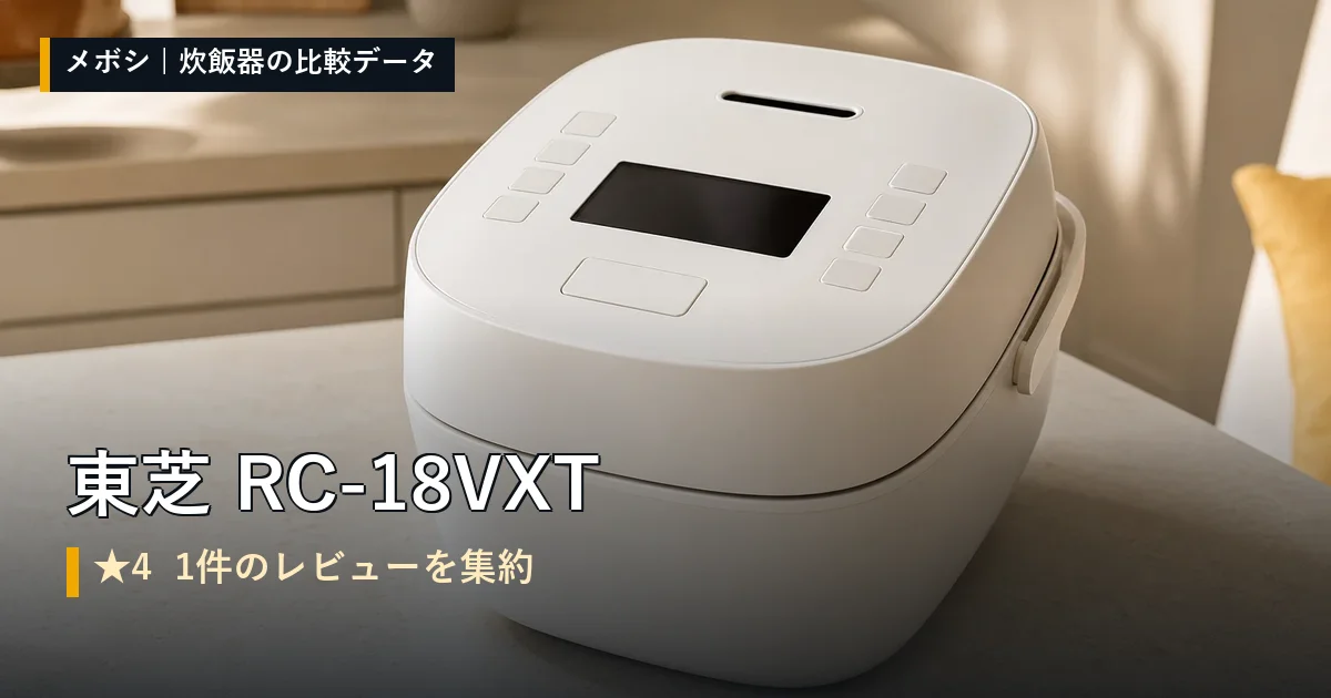 東芝 RC-18VXTのレビューデータまとめ