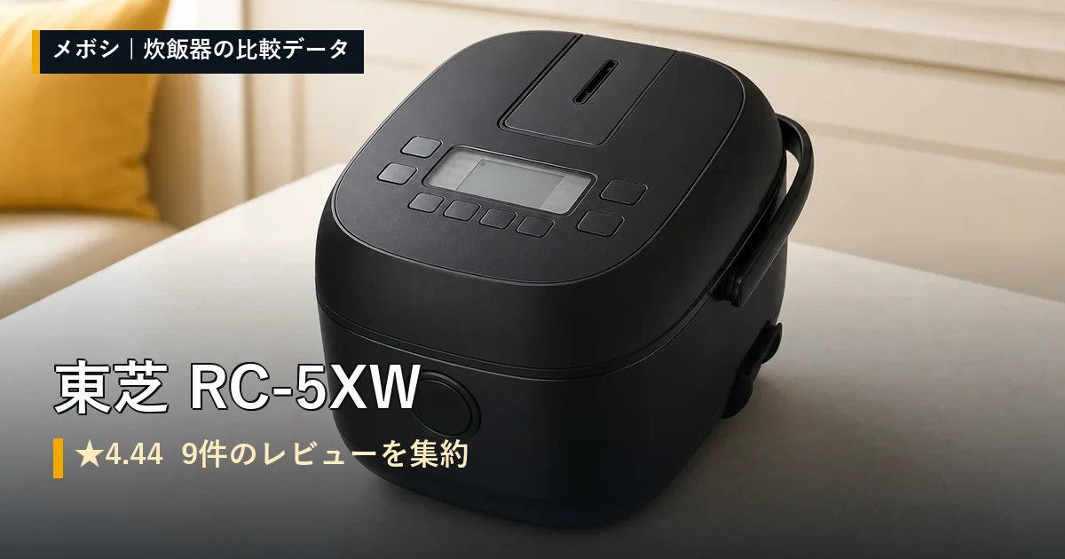 東芝 RC-5XWのレビューデータまとめ