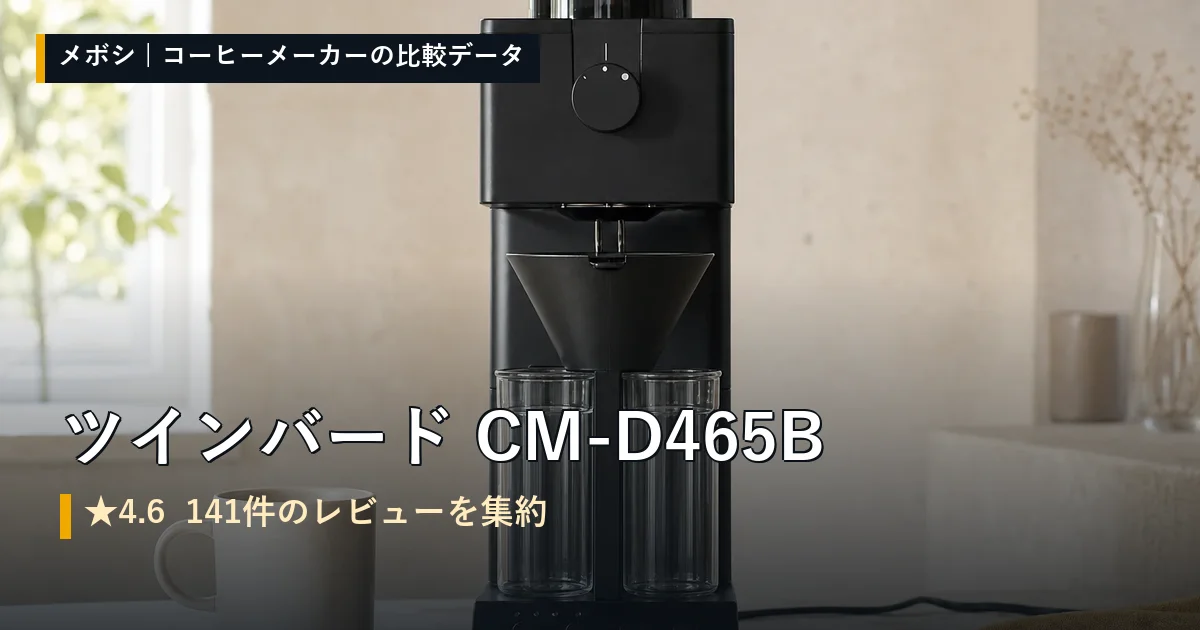 ツインバード CM-D465Bのレビューデータまとめ