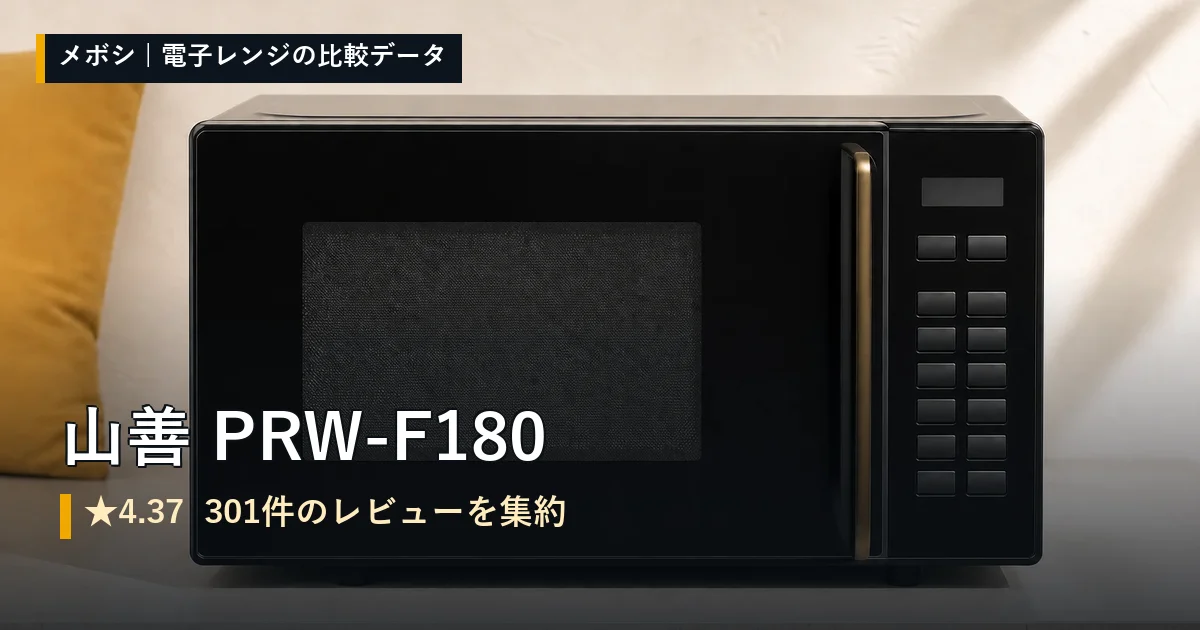山善 PRW-F180のレビューデータまとめ