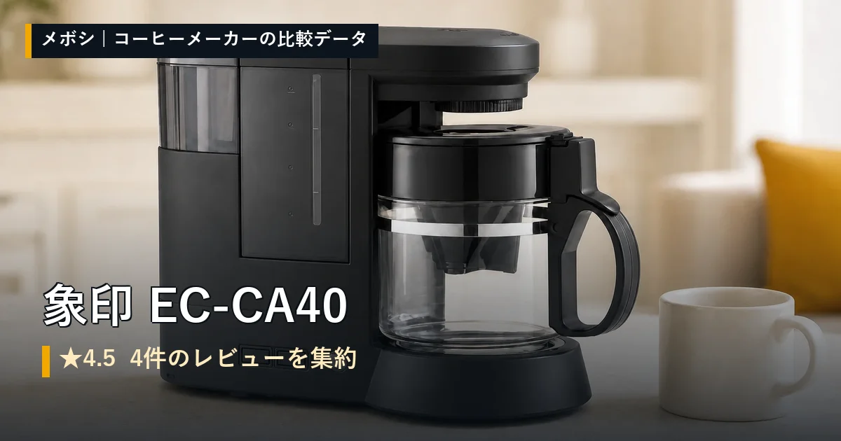 象印 EC-CA40のレビューデータまとめ