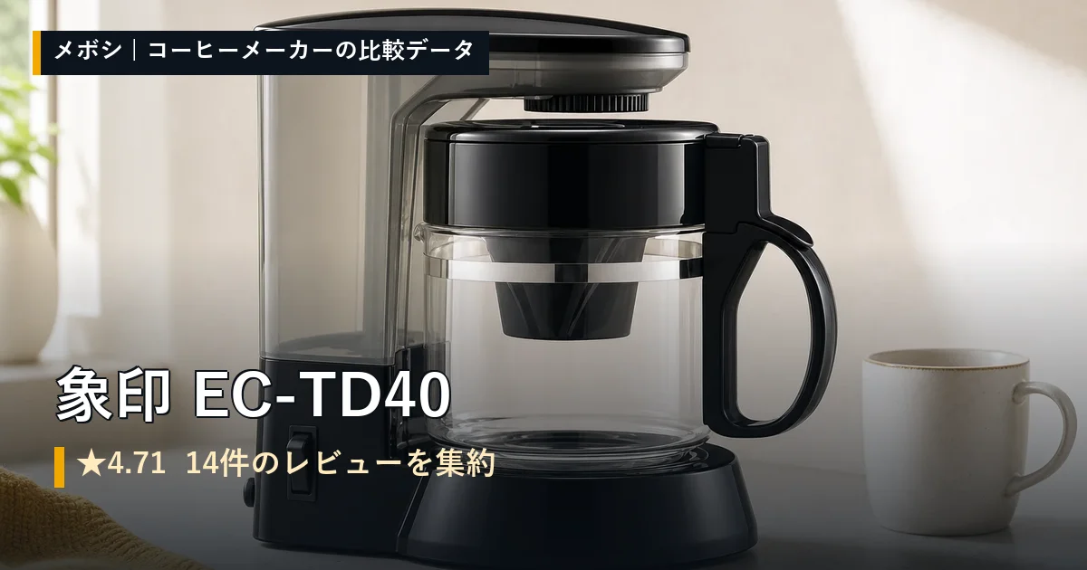 象印 EC-TD40のレビューデータまとめ